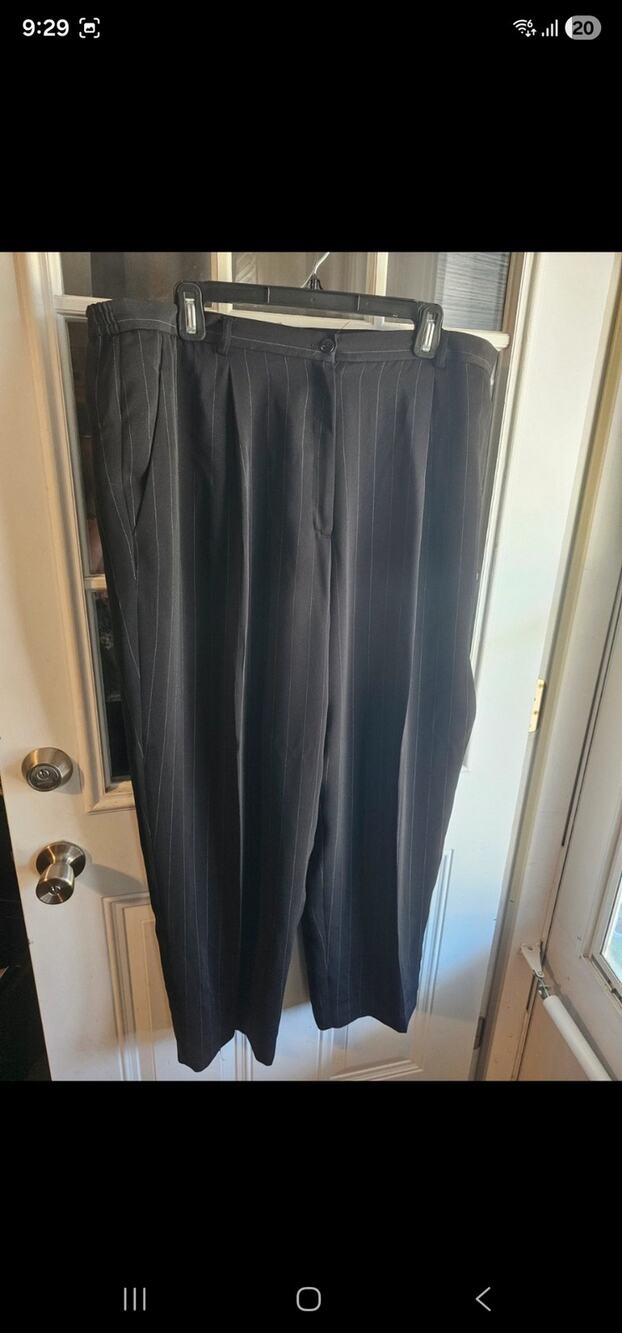 Vintage Y2K Size 18W pinstripe wide leg dress pants